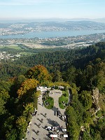  View down towards the center of Lake Zurich from the observation platform.