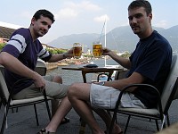  Robert and I relaxing at a bar in Ascona, Switzerland