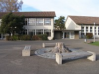  Part of the childrens' play area that doesn't include grass