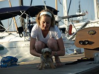  Swanning around the jetty at St. Tropez.