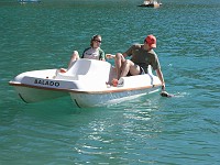  I dumped her in the water near the shore but she kept swimming to the boat instead.