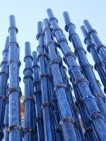  Giant ceramic bamboo shoots outside a restaurant - Murano