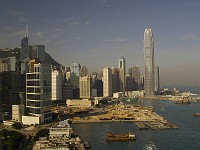  View from our hotel room window - Hong Kong island