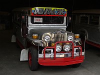  Jeepney - unique to the Philippines. Larger vehicles built from the design of WW2 jeeps left after the war. Traditionally the are decorated so as to be colourful and unique