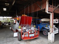  Jeepney - unique to the Philippines. Larger vehicles built from the design of WW2 jeeps left after the war. Traditionally the are decorated so as to be colourful and unique