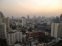  View from the hotel window looking out over Bangkok