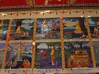  Ornate wall paintings inside a temple