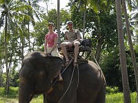  Riding an elephant around. Koh Samui.