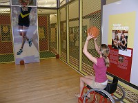  Lynn gets in some basketball practice at the Australian Institute of Sport