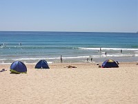  Sun proection tents at the beach - Manly, Sydney.