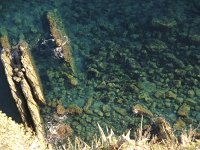  Looking down into the water from the top of Corniglia