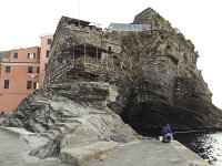  Walking around the harbour of Vernazza in the early morning