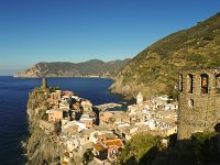  Looking down on Vernazza from the path to the south - morning