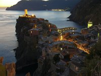  Looking down on Vernazza from the path to the south - Evening