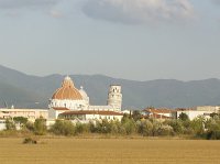  View from a distance - the leaning tower of Pisa can be seen leaning