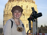  Lynn and Lilly with the tripod set up to photograph the tower