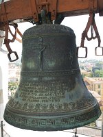  One of the large bells on the leaning tower