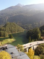  View from the window of the castle over the lake Fersteinsee