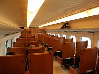  The inside of a Shinkasen high speed train. Note the amount of leg room - more than enough for my long legs!