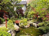  Inside the garden of Tokyo Shiba Tofuya Ukai - a famous restaurant in the heart of Tokyo