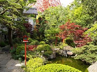  The tower is visible from the gardens of the restaurant