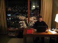  Lynn studying at the hotel