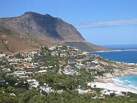  View down from the main road to Llandudno, Cape Town.