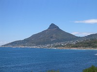  View across to water to Lion's Head. Near the Justin's Caves dive site.