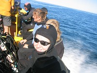  Lynn on the way out to the dive site