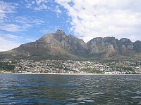  View of Camp's bay from the Jetski, Table Mountain at the top