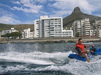  Rapallo is the building we are staying in, the big building in the center. Lion's Head in background. Cousin Keith in the foreground.