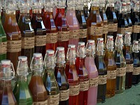  Syrup bottles - exploring the market in Castellane.