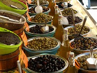  Olives - exploring the market in Castellane.