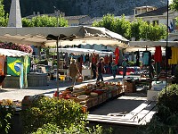  Exploring the market in Castellane.