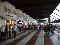  Inside the train station at Florence.