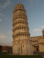  Notice that the left side doesn't appear to lean, unless you look at the ground under the tower? This is a trick of the lens, the tower leans quite a bit in real life.