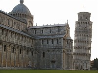  The Duomo, with the tower behind it leaning out to the right.