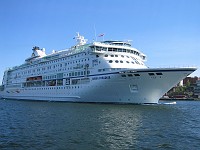  Big ferry boat with cheap alcohol on board...