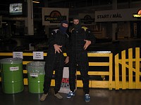  David and Mark try their hand at go-karting...