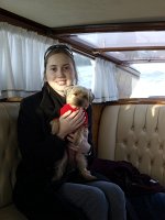  Lynn and Lilly riding to Venice in the water taxi