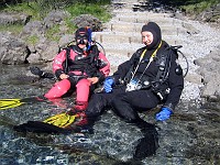  Paula and Lynn prepare for the dive