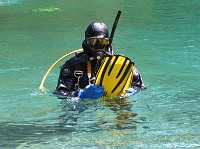  Mark prepares to exit the water