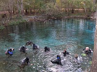  The group prepares to dive at Ginnie Cavern