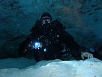  Mark on deco in the cavern zone of the Devil's Eye, Ginnie Springs