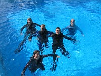  10 minute float: (from left) Shane, Paula, Trond, Russell, Andreas