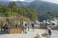  Lunch break at Ponta Brolla - out very own beach hut!